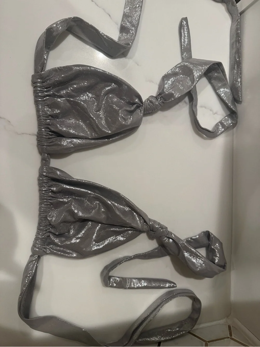 SKIMS liquid shine Bikini Top XL/2X